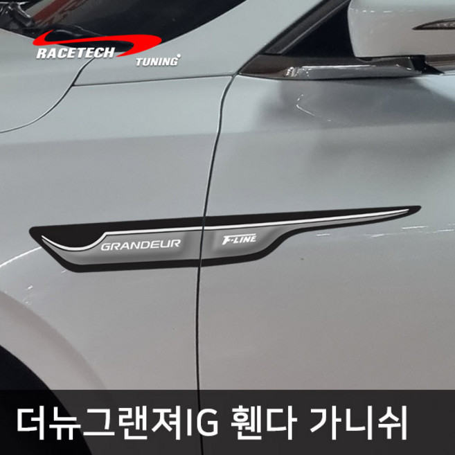 레이스텍 더뉴그랜져IG 전용 스타일리쉬 3D입체 휀다 가니쉬 / 사이드 도어 몰딩, 1개