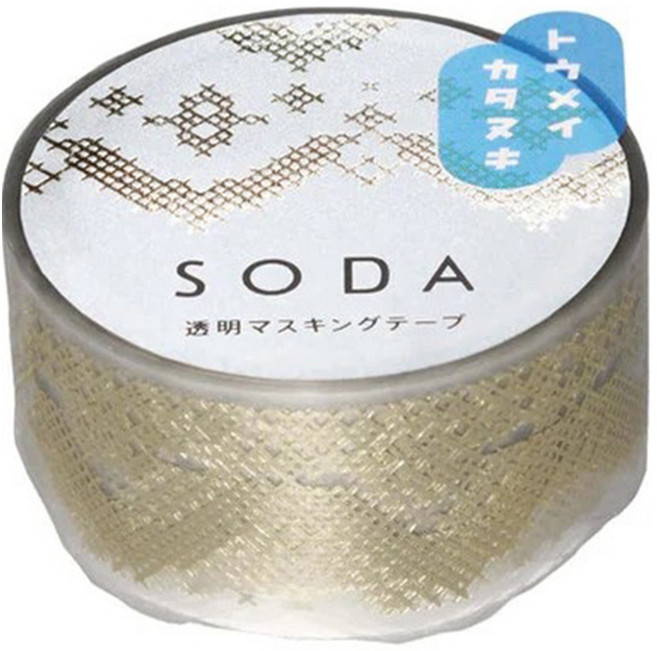 킹짐 소다 투명 마스킹테이프 B, 크로스 스티치, 1개
