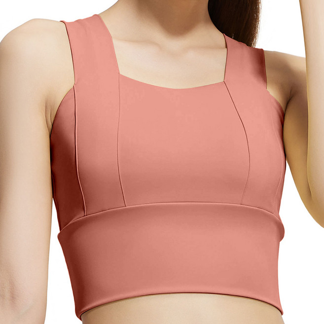 민트스쿨 일체형 와이드 스포츠브라탑 패드일체형 요가복 필라테스복 상의 요가나시 나시브라탑