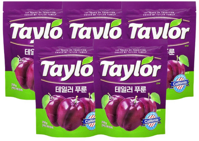 테일러팜스 푸룬 건자두 250g 5개/mjc, 5개