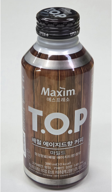 맥심 TOP 배럴 에이지드향 커피 마일드 380ml, 12개