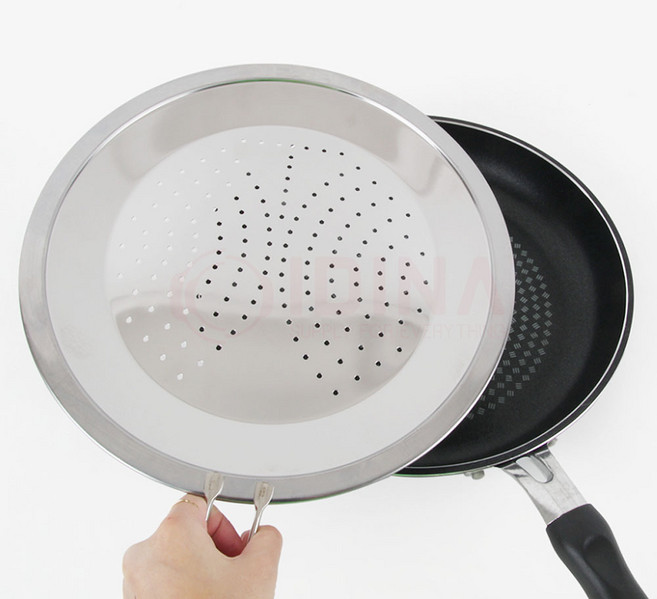 프라이팬 덮개 기름 방지 키친아트 스텐 후라이팬 덮개 30cm, 1개