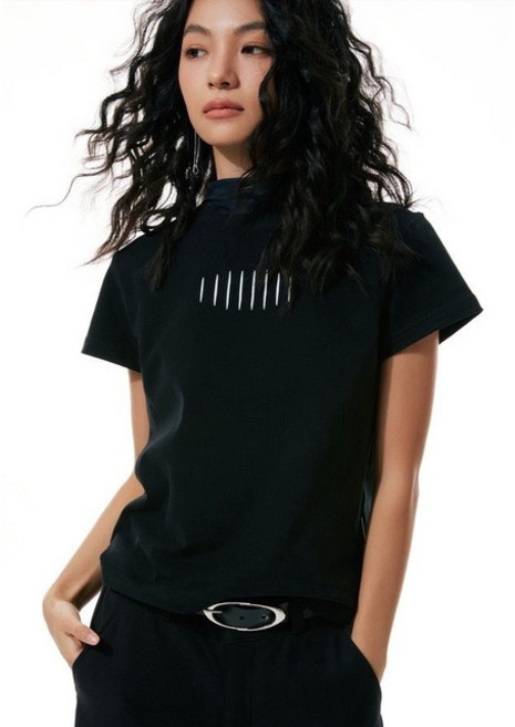 FUNKYFUN波段豎紋純色短袖T恤 舒適親膚 簡約時尚 多色可選