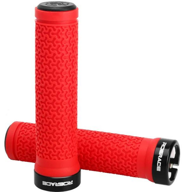 자전거 핸들 바 그립 MTB 산악 소프트 단면 잠금 커버 플러그 고무 미끄럼 방지 사이클링 액세서리, 04 RR9162-red, 1개