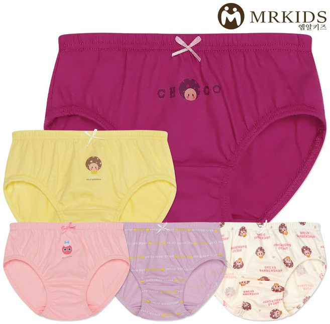 MR키즈 브레드이발소 엔젤 여삼각 5매입 아동팬티