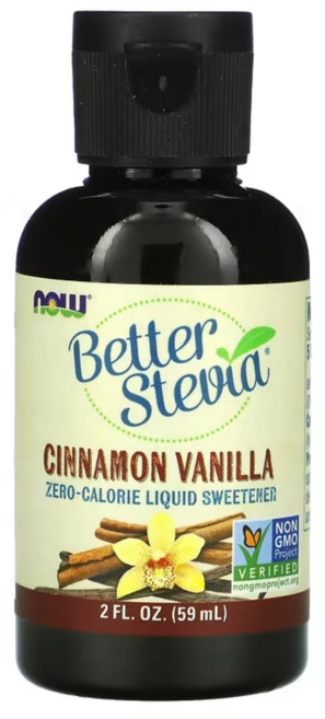 나우푸드 액상 스테비아 제로칼로리 감미료 60ml 설탕 대용 Stevia 시나몬 바닐라, 59ml, 1개