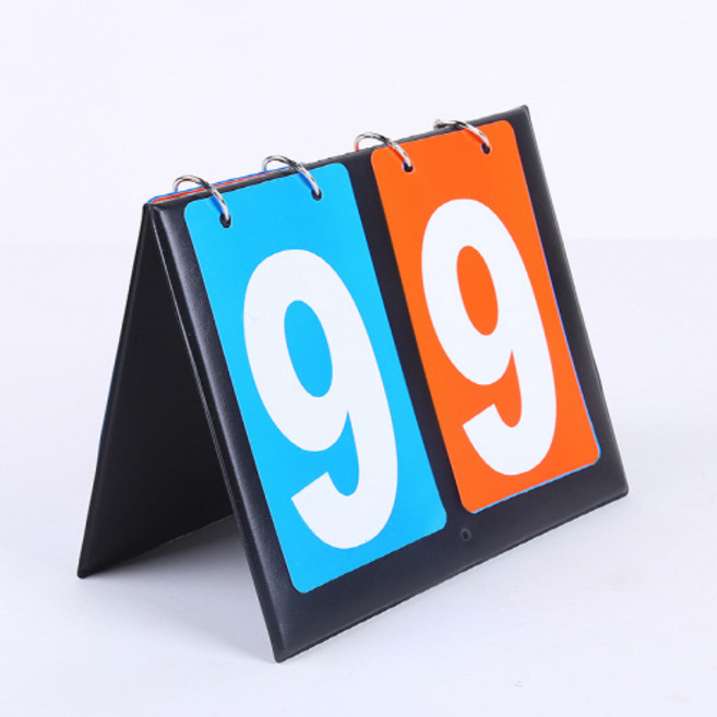 스포츠 게임 점수판 스코어보 드 탁구 배드민턴 테니스 시합 숫자판 카운터 1자리, 1개, 검정