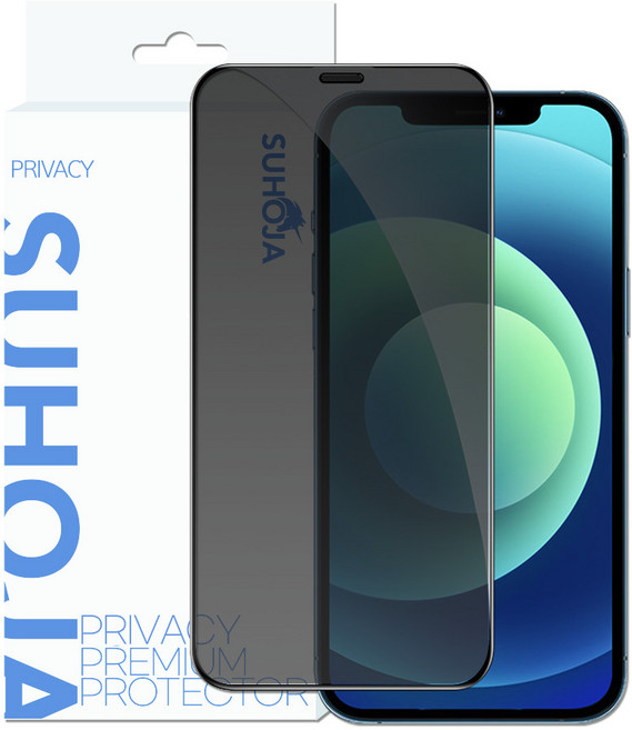 수호자 풀커버 사생활 보호 강화유리 액정보호필름 2매, 1개