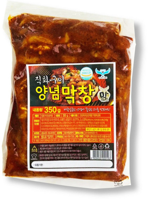 냉동 간편 양념 막창 직화구이 350g 돼지 캠핑막창, 1개