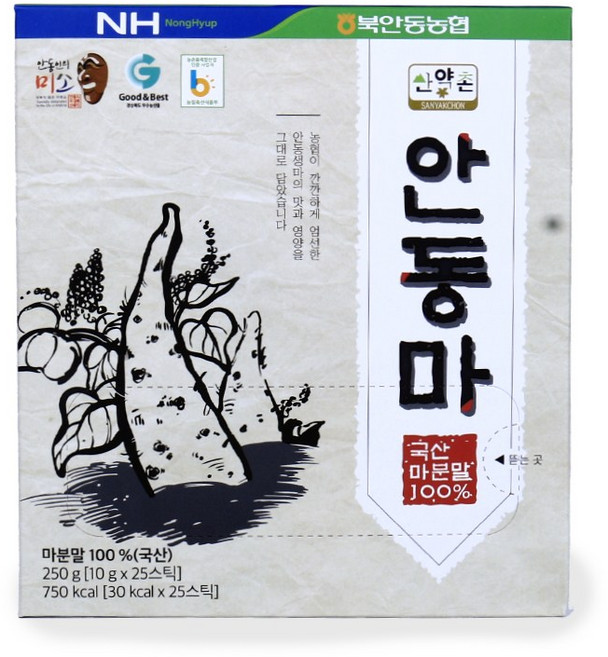 산약촌 안동마 분말 스틱, 250g, 1개