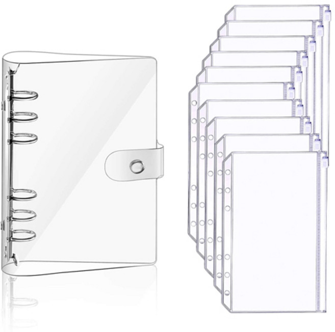 베러워커스 투명 현금 a6 바인더 다이어리 세트, 1세트
