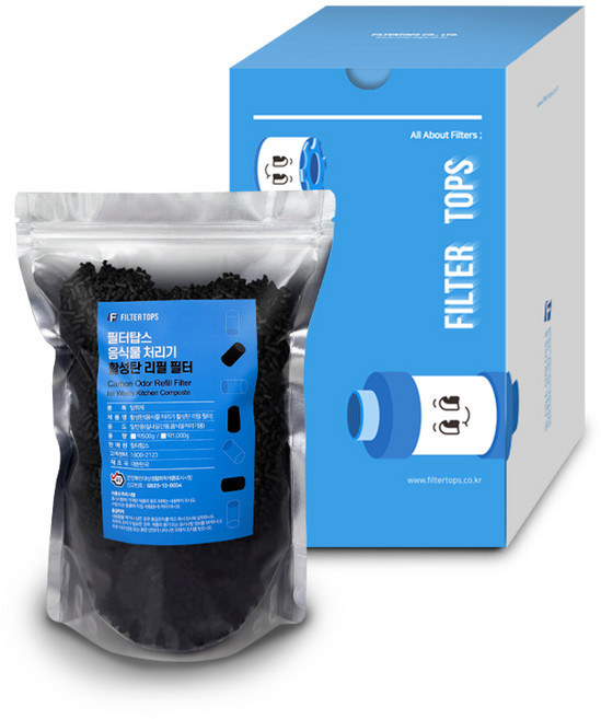 [호환] 쿠쿠 에코웨일 건조분쇄형 CFD-DNL301DCG 호환용 프리미엄 음식물 처리기 활성탄 리필 필터, 1개, 500g