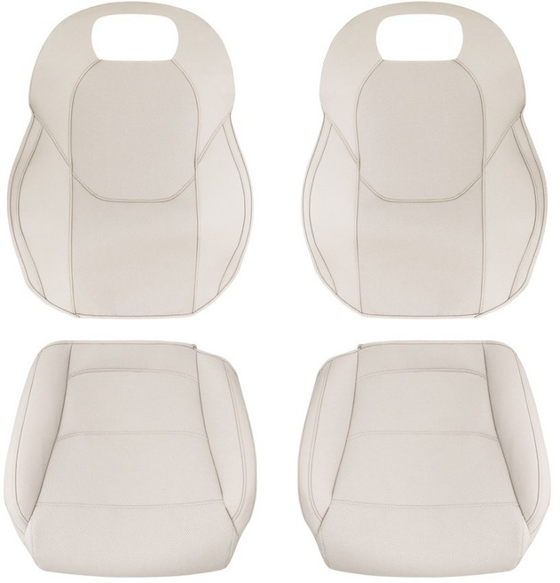 루젠 GV70 페이스리프트 시트커버 차량용 등쿠션 방석 1열, 1세트, 바닐라베이지