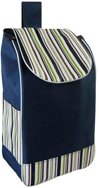 식료품 카트 대형 쇼핑백 백업 트롤리, 파란색33cmx23cmx63cm, 1개