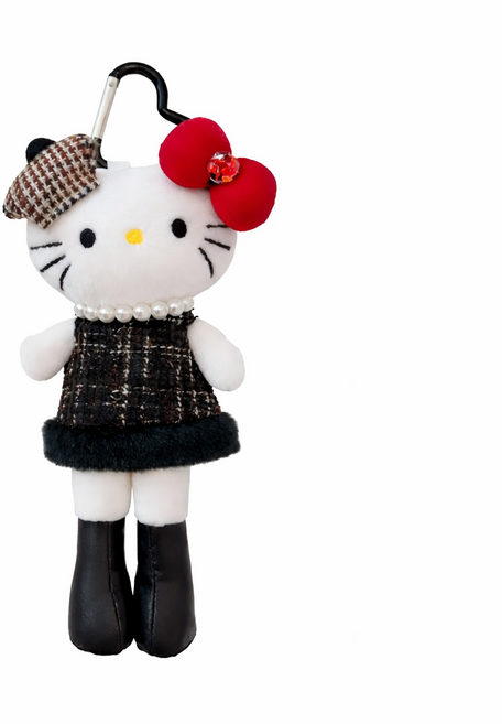 퍼플지니 고양이키링, 1개, 레드키티