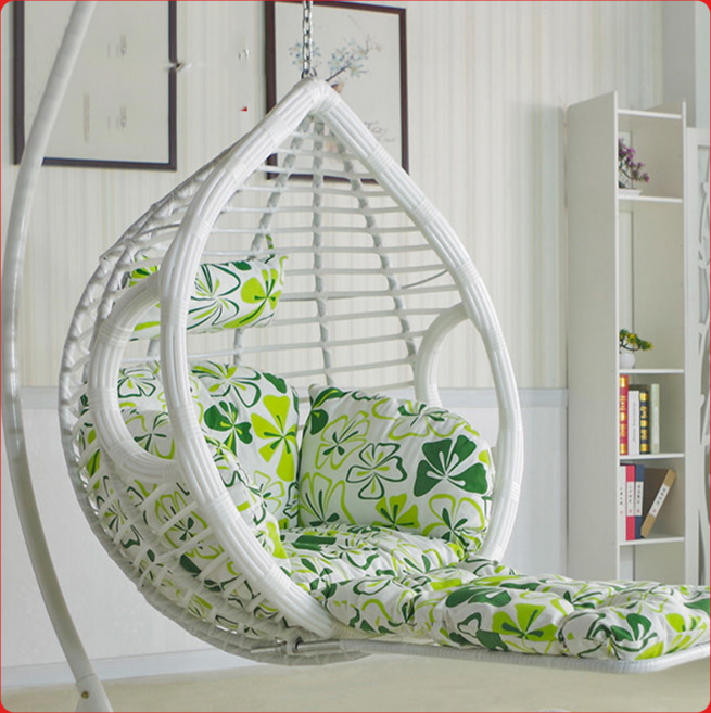 쎄련 안락 그네 흔들 의자 1인용 행잉 엔틱 스윙 라탄 쇼파 체어, 화이트, 1개