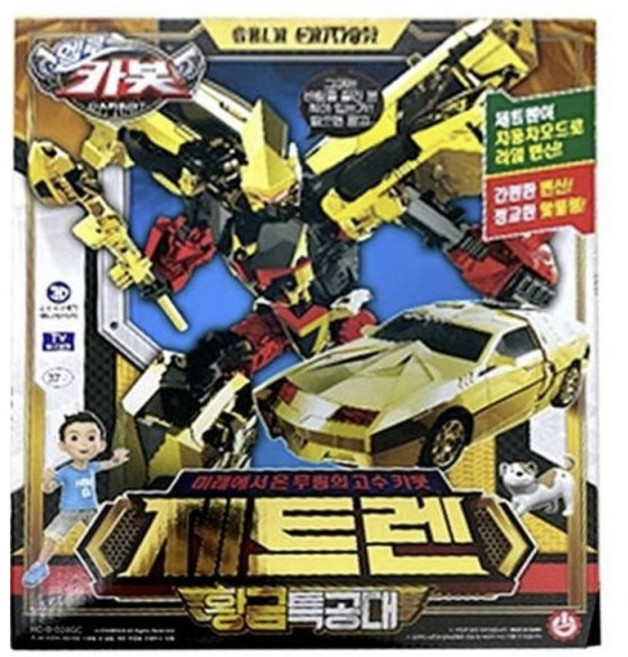 헬로카봇 황금특공대 제트렌 로봇장난감, 혼합색상, 1개