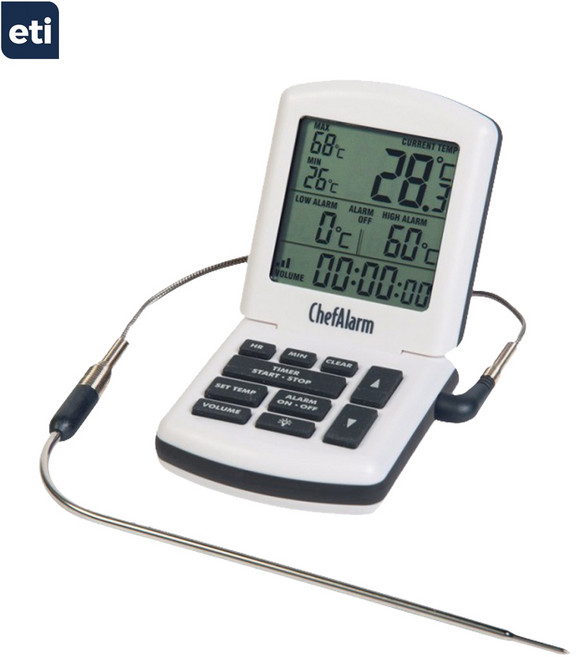 ETI 다기능 전문가용 탐침온도계 셰프알람 CHEF ALARM (810-041), 1개
