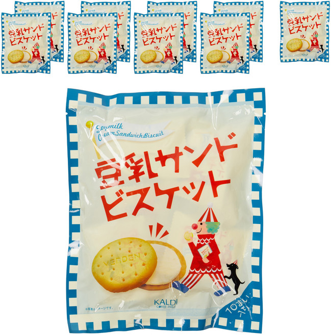 KALDI 두유 샌드 비스킷 10개입, 10개, 140g