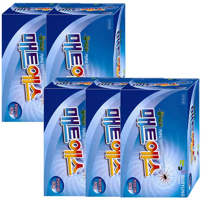 보령 전자모기향 매트에스 60매, 5박스