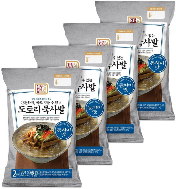 친정엄마 도토리 묵사발 801g, 4개