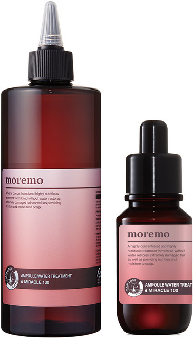 [리뉴얼 전] 모레모 탈모 기능성 앰플 워터 트리트먼트 미라클 100 400ml+30ml, 1개, 430ml