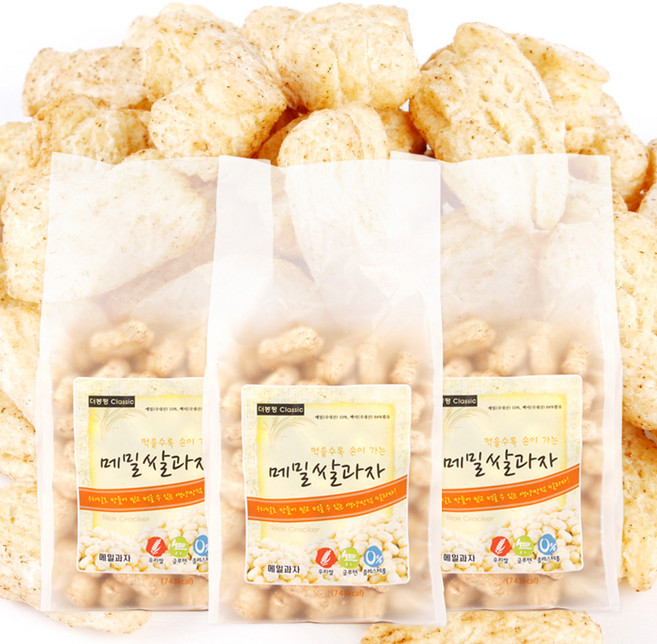 더봉평 메밀 쌀과자 180gx3봉, 180g, 3개