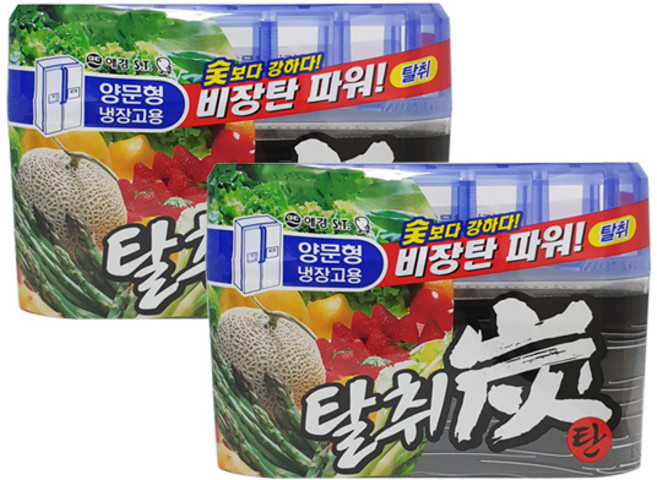 홈즈 탈취탄 양문형 냉장고용 본품, 240g, 2개