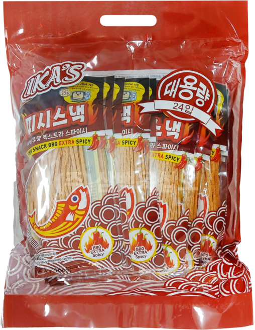 피시스낵 바비큐향 엑스트라스파이시, 13g, 24개