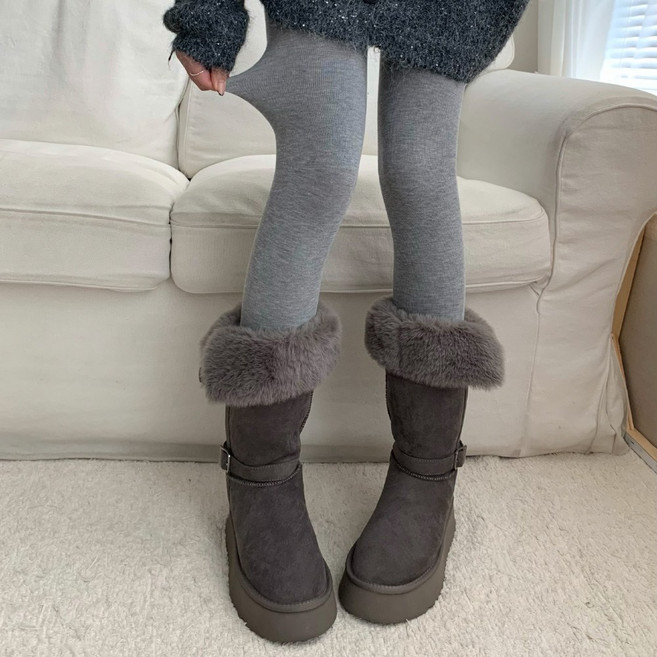 May 3 Socks 여성 겨울 기모 압박 팬티스타킹 블랙 하이웨이스트 타이즈 레그워머