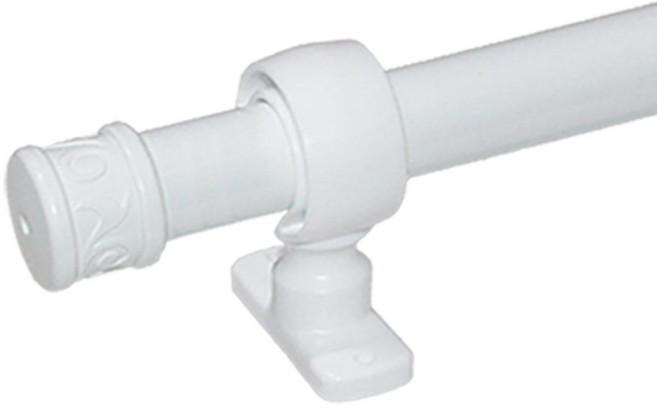 한국레일갤럭시 25mm 원형 커튼봉 커텐봉, 화이트