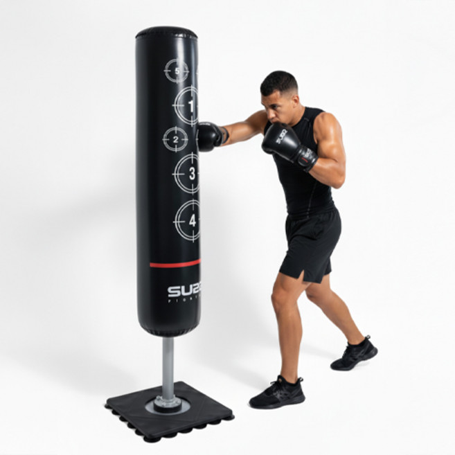 SUB22 흡착형 복싱 샌드백 가정용 스탠딩 프리미엄 2세대, 블랙
