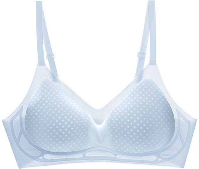 DFMEI 夏季冰絲無痕內衣女超薄聚攏透氣無鋼圈軟支撐美背文胸罩果凍涼感