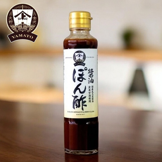 YAMATO 쇼우 폰즈 소이소스 / 삼나무통 3년숙성 끓이지 않은 자연발효 유기농 시간으로 담은 프리미엄 간장, 1개, 180ml