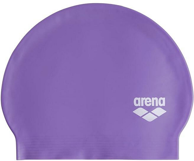 Arena 유니 소프트 라텍스 II 수영 모자 여성 및 남성용 피트니스 인텐시브 트레이닝 내구성 있는 부드럽고 신축성 목욕 플랫 캡 펄리 핑크 148637, Violet, 1개