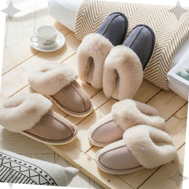 슬리퍼 안감 거실 뒷굽 방한 겨울 보온 편한 여성 실내용 사무실 양털 병원