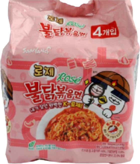 삼양 로제불닭볶음면 멀티 140g 4입 X 5팩 (총 16입), 20개
