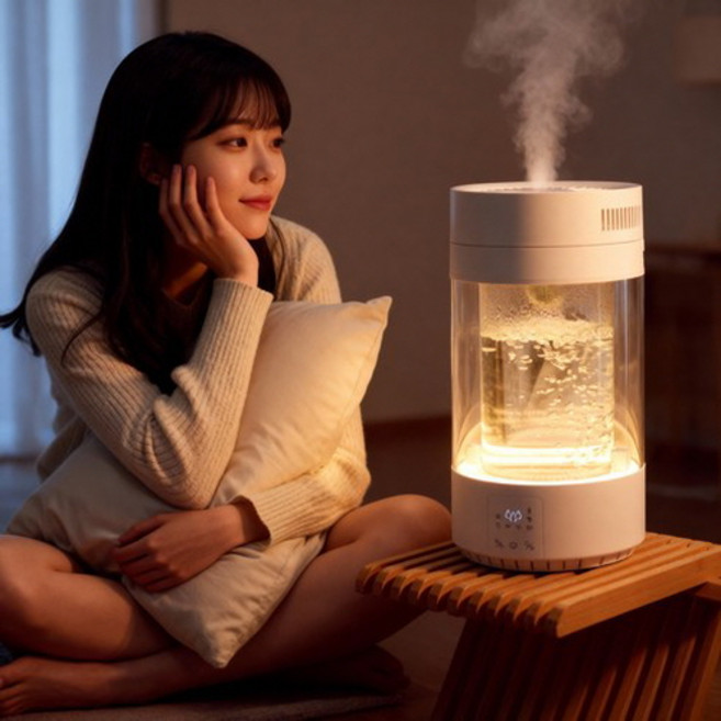 26년 NEW신상 신일 110도 살균 물멍 유리 가열식 가습기 대용량 신생아, 화이트