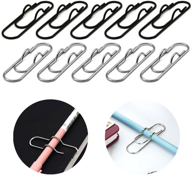 도나토르 다이어리 노트 펜 클립 홀더 10p, 10개, 블랙+실버