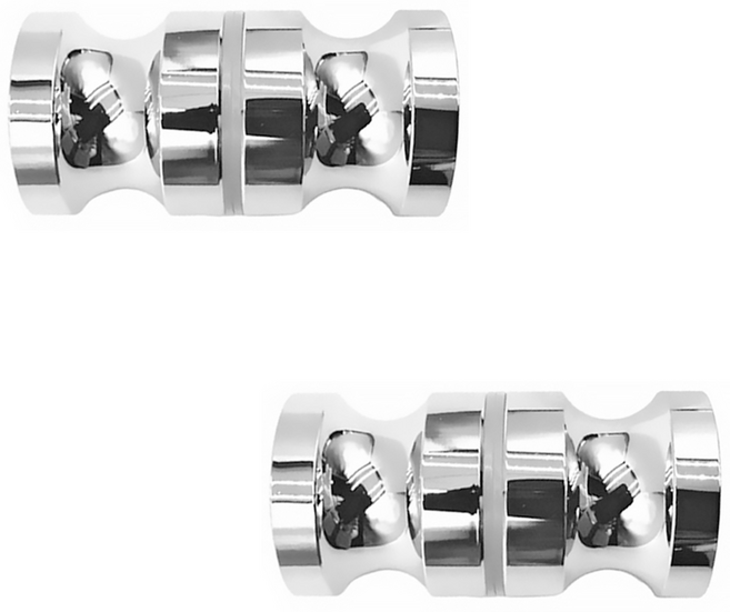 리빙로드 샤워부스 유리문 양면 손잡이 (B타입), 2개, 실버