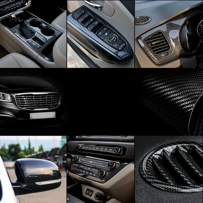 카스타 카본 몰딩 호환 더뉴 올뉴 카니발 리무진 튜닝 용품, 08.기어봉 커버 [올뉴전용]