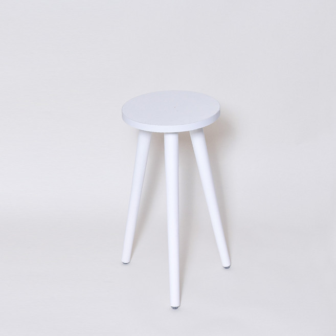 인테리어 원목 화분받침대 거치대 선반 정리대 스탠드 다이 진열대, 1.화이트 원형 진열대 (화이트)