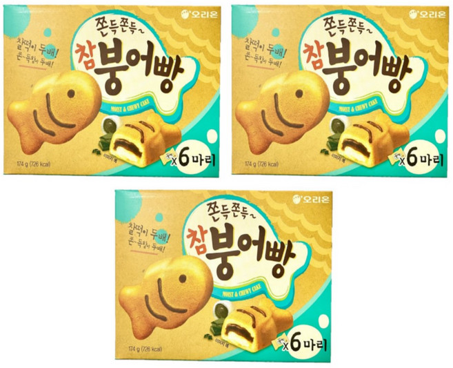 오리온 참붕어빵 6마리 174g, 3개
