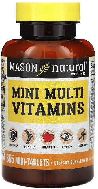 메이슨내추럴 멀리비타민 데일리 멀티플 비타민 종합 미니 타블렛 365정 - 쿠팡