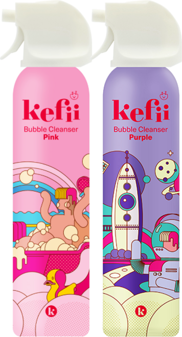 케피 유아 버블클렌저 핑크+퍼플, 2개, 200ml