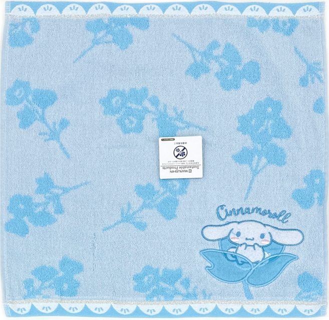 산리오 시나모롤 헬로키티 라지 핸드 타올 일본손수건 35X35 무료 고급손수건케이스