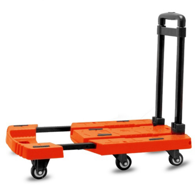 소미아 3단 접이식 미니 핸드카트, 오렌지, 1개