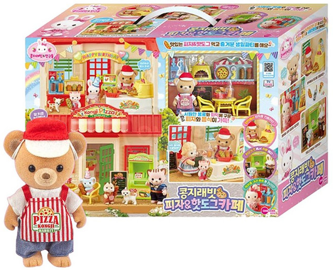 영유아장난감 여아 콩지래빗 피자가게 1P 조카 선물 역할놀이 완구 wjm*633Vt