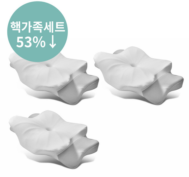 베르몽 꽃구름베개 핵가족세트 (3ea), 1개
