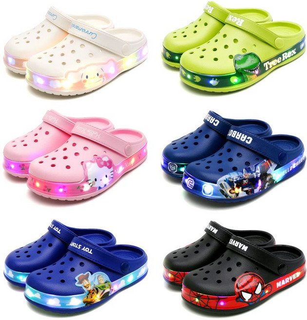 프리프리스 슈즈 산리오 디즈니 마블 사이드 라이팅 샌들